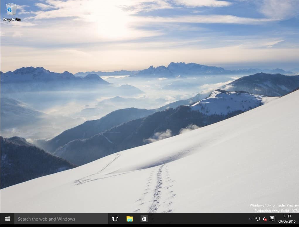 Windows 10 desktop