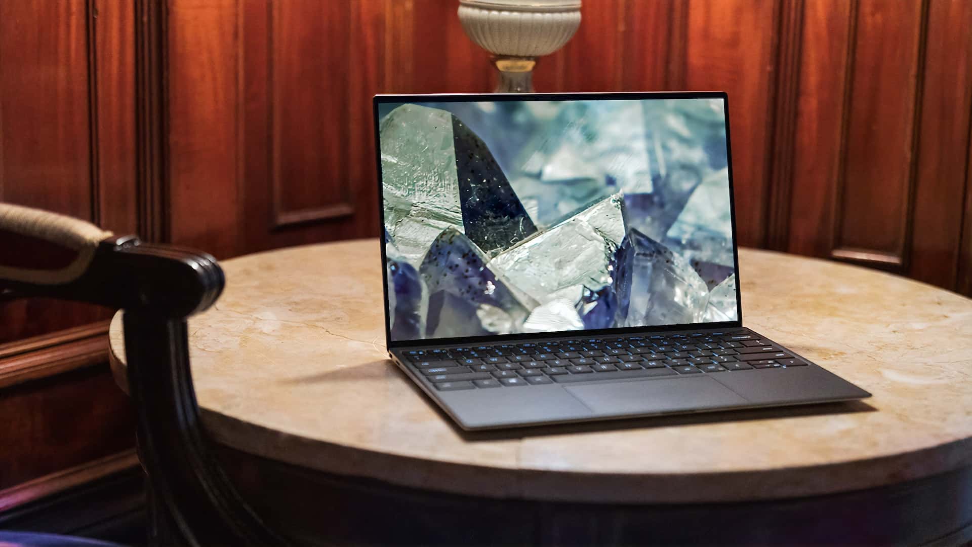 laptop on table