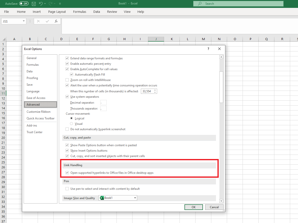 Open Office files in Desktop Apps By Default