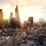 London,Sunset.,View,On,Business,Modern,District it outsourcing company london