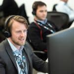 IT expert providing remote support